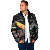 Australia New Zealand Personalised Padded Jacket Maori Aboriginal Art Style - Polynesian Pride