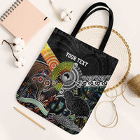 Australia New Zealand Personalised Tote Bag Maori Aboriginal Art Style - Polynesian Pride
