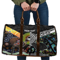 Australia New Zealand Personalised Travel Bag Maori Aboriginal Art Style - Polynesian Pride