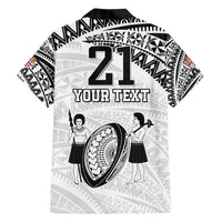 Custom Fiji Rugby Pacific Family Matching Long Sleeve Bodycon Dress and Hawaiian Shirt Polynesian Palm Tattoo