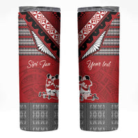 Personalised Tonga Rugby Pacific Skinny Tumbler Ikale Tahi Sipi Tau
