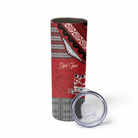 Personalised Tonga Rugby Pacific Skinny Tumbler Ikale Tahi Sipi Tau