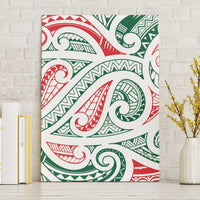 New Zealand Kowhaiwhai Christmas Canvas Wall Art Traditional Maori Koru Pattern - Polynesian Pride