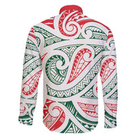 New Zealand Kowhaiwhai Christmas Family Matching Off Shoulder Maxi Dress and Hawaiian Shirt Traditional Maori Koru Pattern - Polynesian Pride