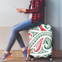New Zealand Kowhaiwhai Christmas Luggage Cover Traditional Maori Koru Pattern - Polynesian Pride