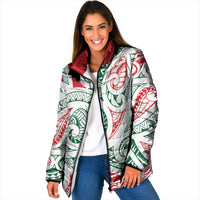 New Zealand Kowhaiwhai Christmas Padded Jacket Traditional Maori Koru Pattern - Polynesian Pride