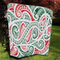 New Zealand Kowhaiwhai Christmas Quilt Traditional Maori Koru Pattern - Polynesian Pride