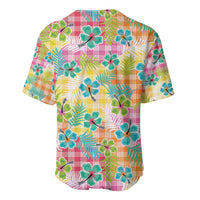 Hawaiian Palaka Baseball Jersey Hibiscus Palm Leaf Pattern LT9 - Polynesian Pride