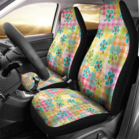 Hawaiian Palaka Car Seat Cover Hibiscus Palm Leaf Pattern - Polynesian Pride