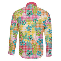 Hawaiian Palaka Family Matching Mermaid Dress and Hawaiian Shirt Hibiscus Palm Leaf Pattern - Polynesian Pride