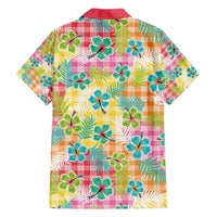 Hawaiian Palaka Family Matching Puletasi and Hawaiian Shirt Hibiscus Palm Leaf Pattern - Polynesian Pride