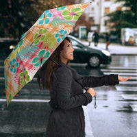 Hawaiian Palaka Umbrella Hibiscus Palm Leaf Pattern - Polynesian Pride