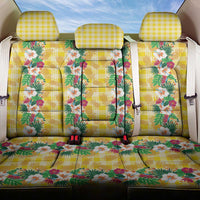 Hawaiian Palaka Back Car Seat Cover Hibiscus Pineapple Lei - Polynesian Pride