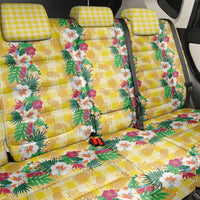 Hawaiian Palaka Back Car Seat Cover Hibiscus Pineapple Lei - Polynesian Pride
