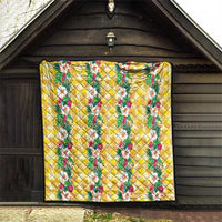 Hawaiian Palaka Quilt Hibiscus Pineapple Lei - Polynesian Pride
