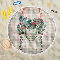 Brown Hawaiian Palaka Beach Blanket Kukui Nut Money Lei - Polynesian Pride