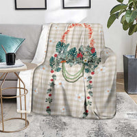 Brown Hawaiian Palaka Blanket Kukui Nut Money Lei - Polynesian Pride