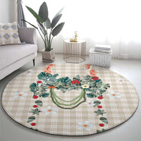 Brown Hawaiian Palaka Round Carpet Kukui Nut Money Lei - Polynesian Pride