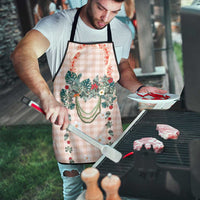 Peach Hawaiian Palaka Apron Kukui Nut Money Lei - Polynesian Pride