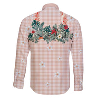 Peach Hawaiian Palaka Family Matching Puletasi and Hawaiian Shirt Kukui Nut Money Lei - Polynesian Pride