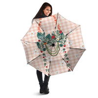 Peach Hawaiian Palaka Umbrella Kukui Nut Money Lei - Polynesian Pride