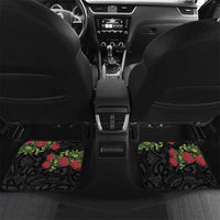 Meri Kirihimete Tuatara Car Mats New Zealand Fern with Puhutukawa Flowers
