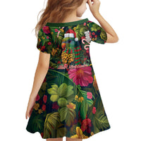 Meri Kirihimete Kakapo Santa Family Matching Off The Shoulder Long Sleeve Dress and Hawaiian Shirt Merry Christmas with Tropical Vibe