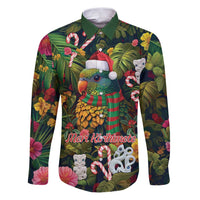 Meri Kirihimete Kakapo Santa Family Matching Puletasi and Hawaiian Shirt Merry Christmas with Tropical Vibe