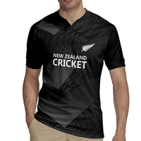 New Zealand Cricket Custom Rugby Jersey Potae Pango Black Fern Pattern
