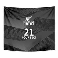 New Zealand Cricket Custom Tapestry Potae Pango Black Fern Pattern LT9 - Polynesian Pride