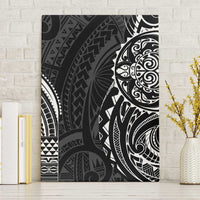 Polynesian Turtle Tribal Tattoo Canvas Wall Art Black Style