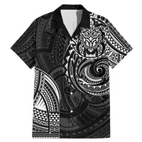Polynesian Turtle Tribal Tattoo Family Matching Mermaid Dress and Hawaiian Shirt Black Style