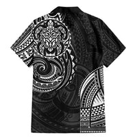 Polynesian Turtle Tribal Tattoo Family Matching Mermaid Dress and Hawaiian Shirt Black Style