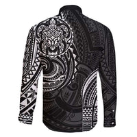 Polynesian Turtle Tribal Tattoo Family Matching Short Sleeve Bodycon Dress and Hawaiian Shirt Black Style