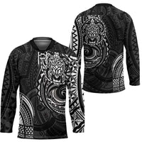 Polynesian Turtle Tribal Tattoo Hockey Jersey Black Style LT9 - Polynesian Pride