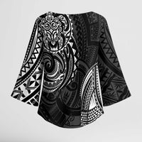 Polynesian Turtle Tribal Tattoo Kimono Sleeve Blouse Black Style - Polynesian Pride
