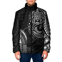 Polynesian Turtle Tribal Tattoo Padded Jacket Black Style - Polynesian Pride