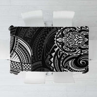 Polynesian Turtle Tribal Tattoo Tablecloth Black Style