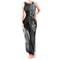 Polynesian Turtle Tribal Tattoo Tank Maxi Dress Black Style