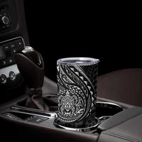Polynesian Turtle Tribal Tattoo Tumbler Cup Black Style