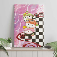 Personalized Japanese Kawaii Sushi Roll Canvas Wall Art Wagara Palaka Pattern