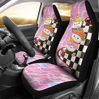 Personalized Japanese Kawaii Sushi Roll Car Seat Cover Wagara Palaka Pattern