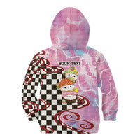 Personalized Japanese Kawaii Sushi Roll Kid Hoodie Wagara Palaka Pattern LT9 - Polynesian Pride