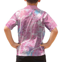 Japanese Koi Fish Family Matching Summer Maxi Dress and Hawaiian Shirt Pink Wagara Palaka Honohono Pikake Lei LT9 - Polynesian Pride