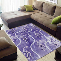 Japanese Koi Fish Area Rug Purple Wagara Palaka Honohono Pikake Lei LT9 - Polynesian Pride