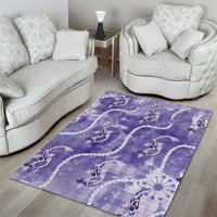 Japanese Koi Fish Area Rug Purple Wagara Palaka Honohono Pikake Lei LT9 - Polynesian Pride