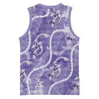Japanese Koi Fish Basketball Jersey Purple Wagara Palaka Honohono Pikake Lei