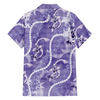 Japanese Koi Fish Family Matching Long Sleeve Bodycon Dress and Hawaiian Shirt Purple Wagara Palaka Honohono Pikake Lei LT9 - Polynesian Pride
