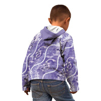 Japanese Koi Fish Kid Hoodie Purple Wagara Palaka Honohono Pikake Lei