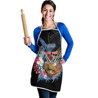 Personalized Japanese Koi Fish Ramen Apron Aloha Shark Kakau Pattern LT9 - Polynesian Pride